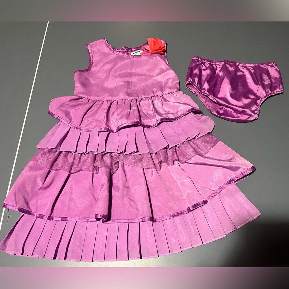 Dkny purple dress with panties size 4t and flower